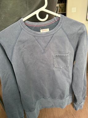 Todd Snyder Champion Men's Navy Crewneck Pocket Sweater